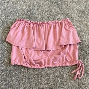 abercrombie & fitch Elastic Tube Top in pink, Size medium
